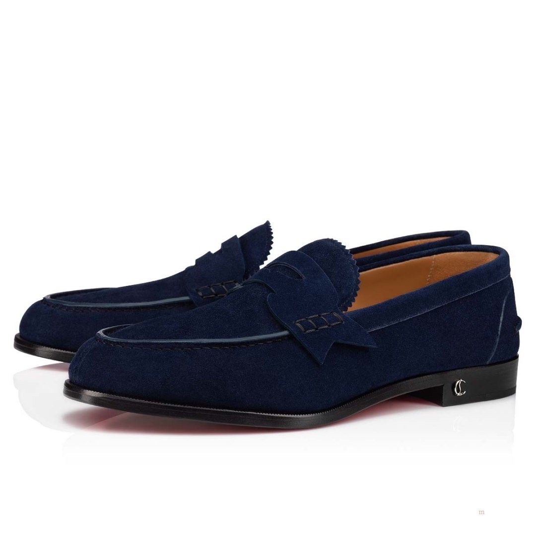 Christian Louboutin No Penny Men\'s Loafers Blue | RTXYEC509