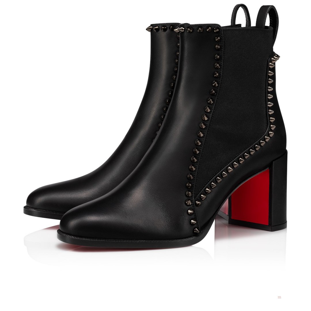 Christian Louboutin Out Line Spikes Women's Chelsea Boots Black | KUVWPL921