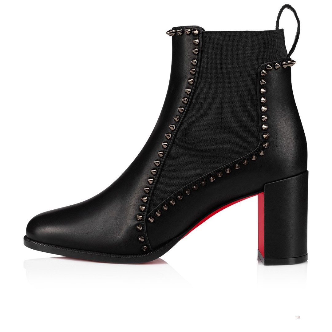 Christian Louboutin Out Line Spikes Women's Chelsea Boots Black | KUVWPL921