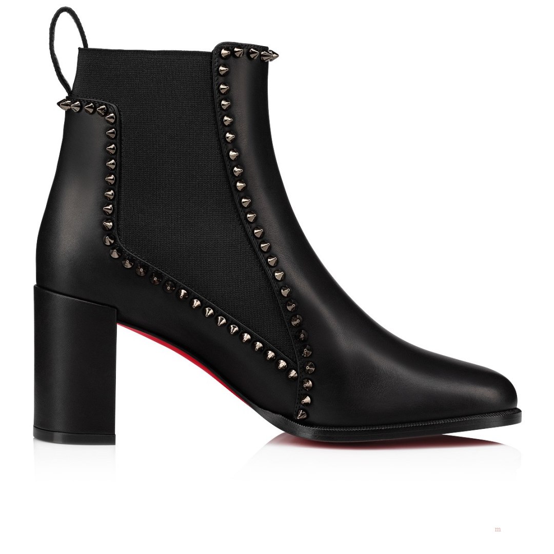 Christian Louboutin Out Line Spikes Women's Chelsea Boots Black | KUVWPL921