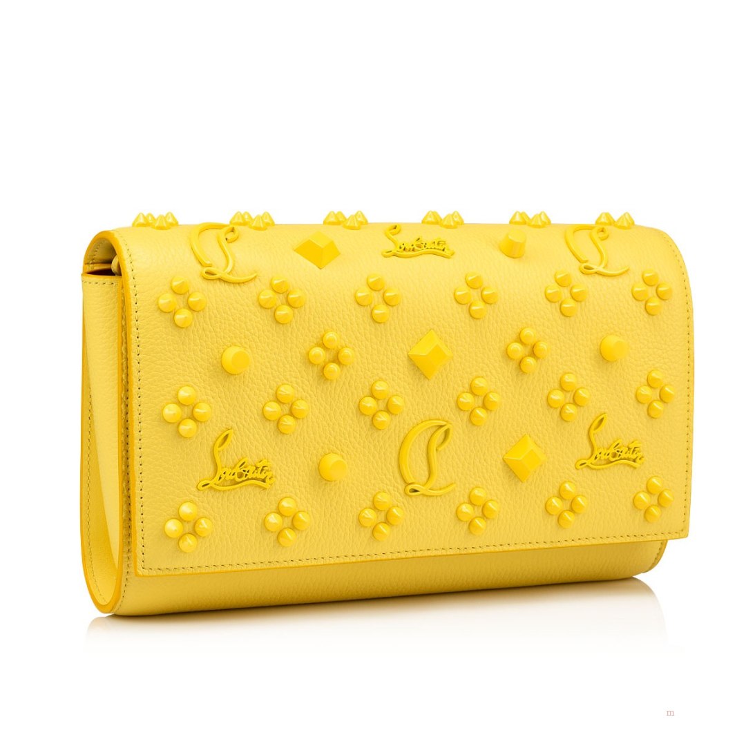 Christian Louboutin Paloma Clutch Women's Clutch Bag Yellow | DMXWSY317