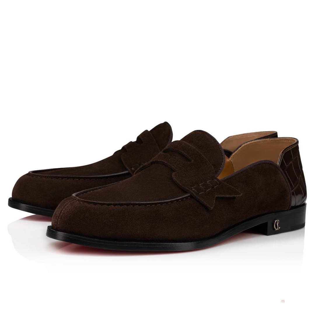 Christian Louboutin Penny No Back Men's Loafers Brown | SDINEY423