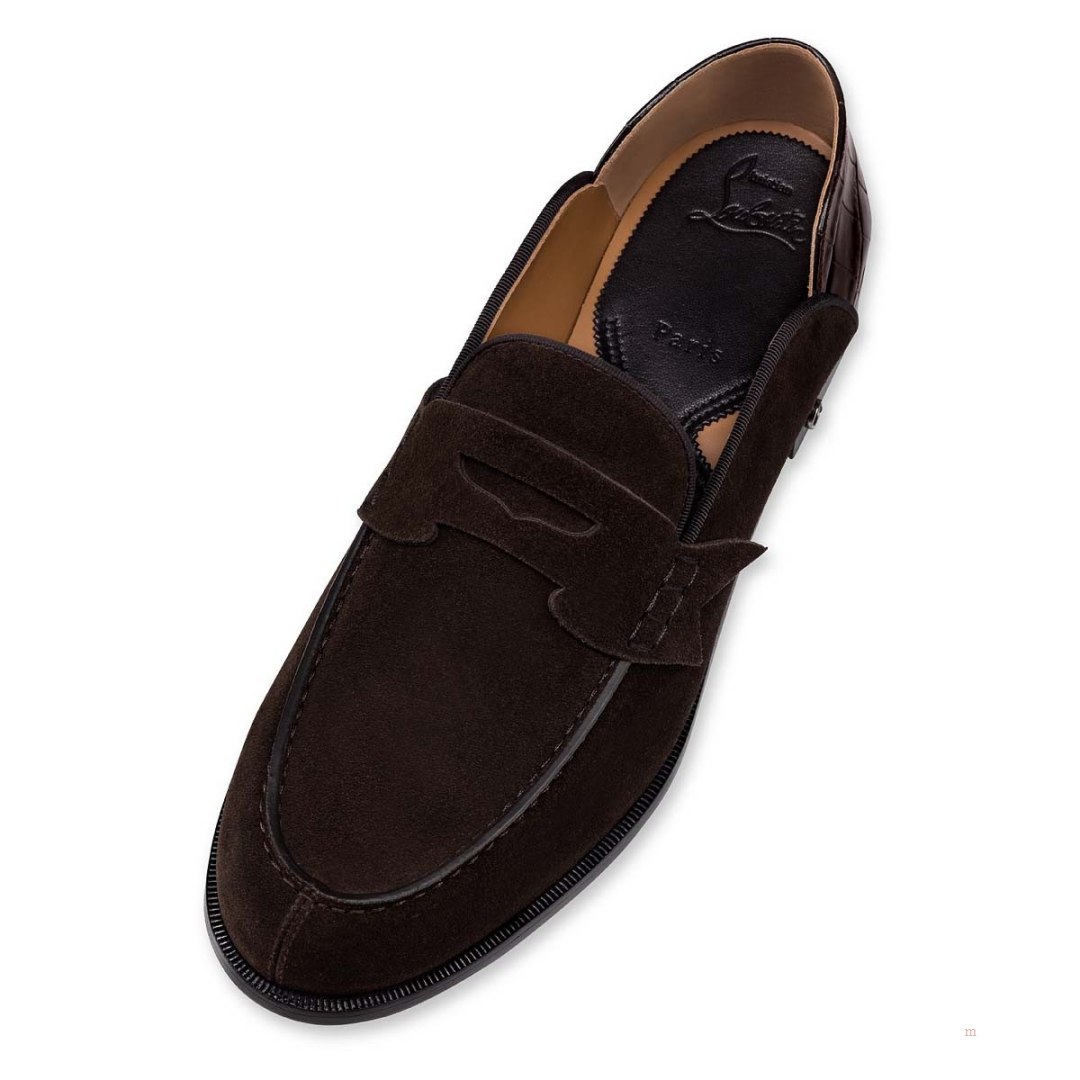 Christian Louboutin Penny No Back Men's Loafers Brown | SDINEY423