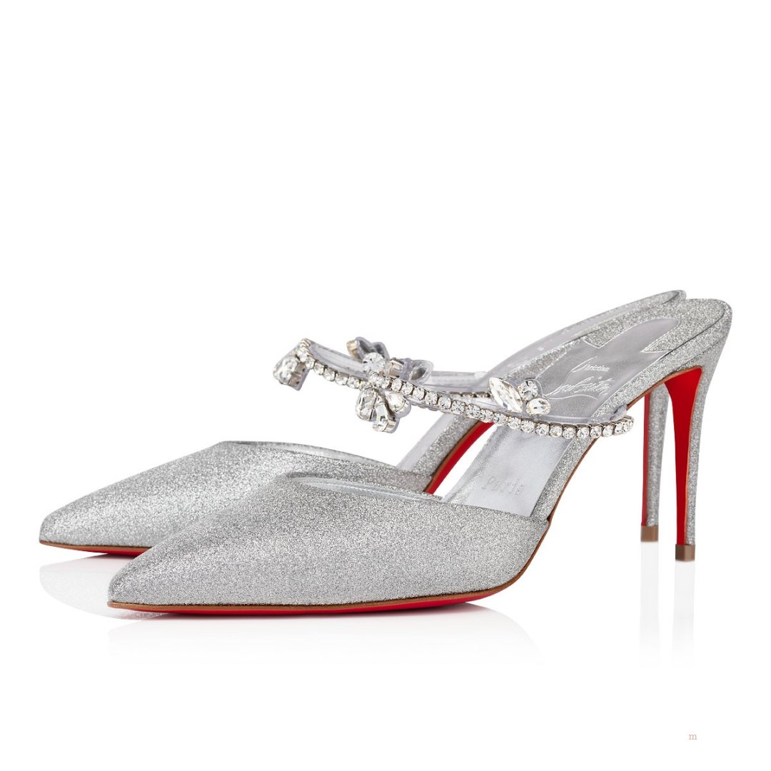 Christian Louboutin Planet Queen Women's Mules Silver | UIXTNG592