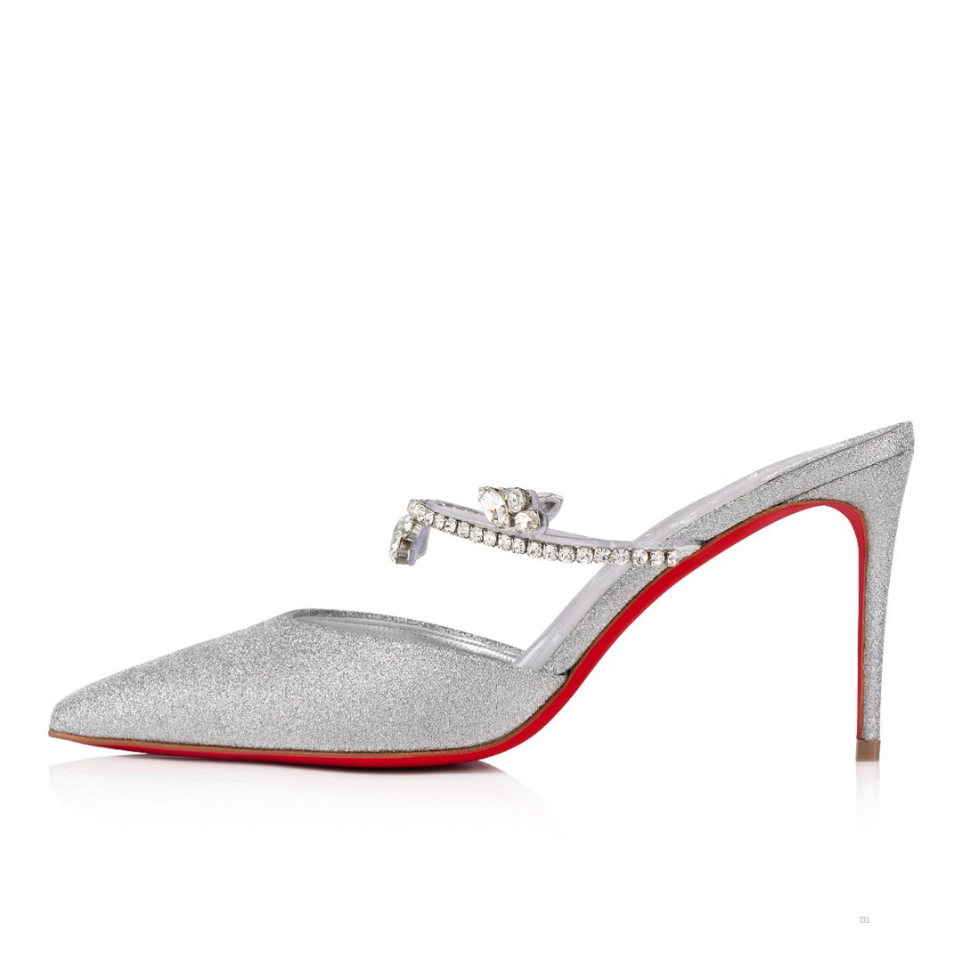 Christian Louboutin Planet Queen Women's Mules Silver | UIXTNG592