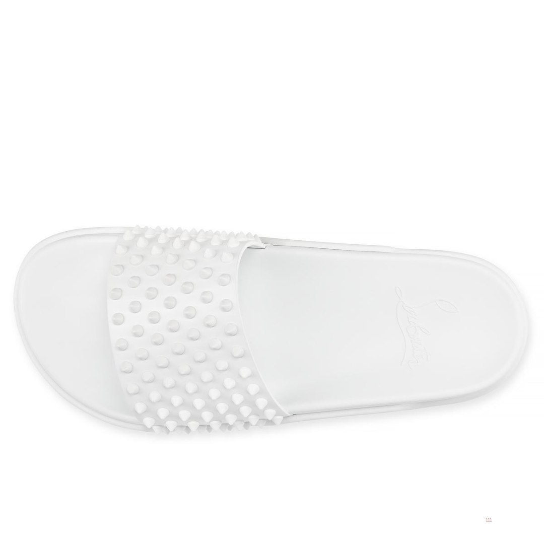 Christian Louboutin Pool Fun Men's Mules White | FDEQPG149