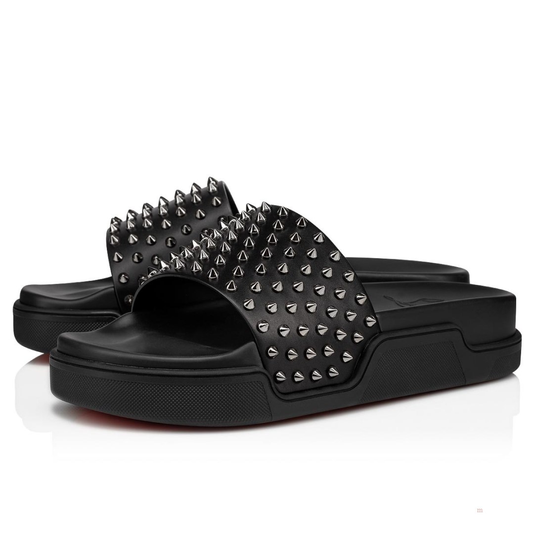 Christian Louboutin Pool Fun Men's Mules Black | SYOGVH827