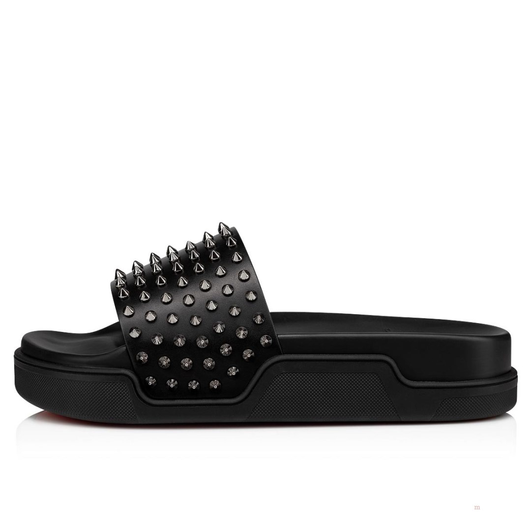 Christian Louboutin Pool Fun Men's Mules Black | SYOGVH827