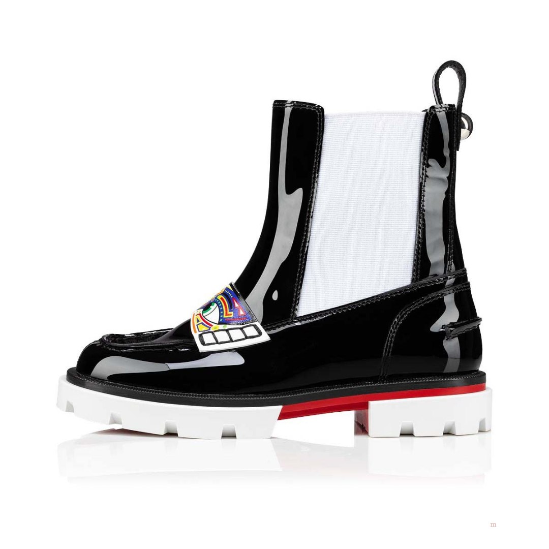 Christian Louboutin Poupetoboot Boys' Leather Boots Black | NZPRJA054