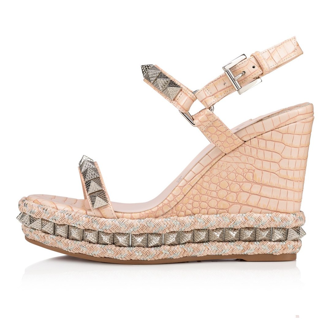 Christian Louboutin Pyraclou Women's Espadrilles Beige | LSNKEY973