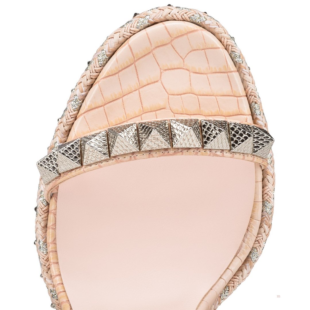 Christian Louboutin Pyraclou Women's Espadrilles Beige | LSNKEY973