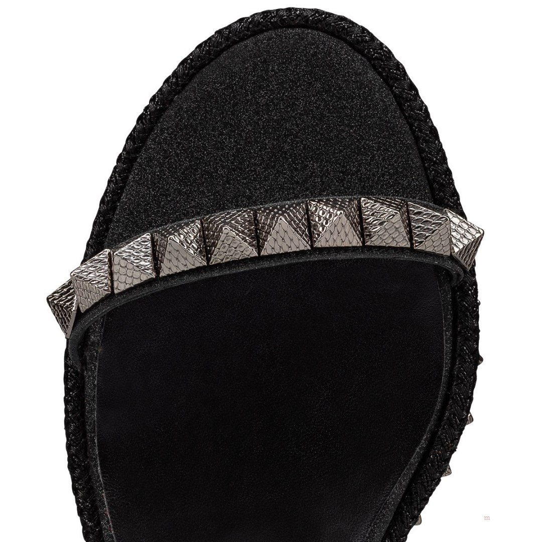 Christian Louboutin Pyraclou Women's Espadrilles Black | SEYQOW394