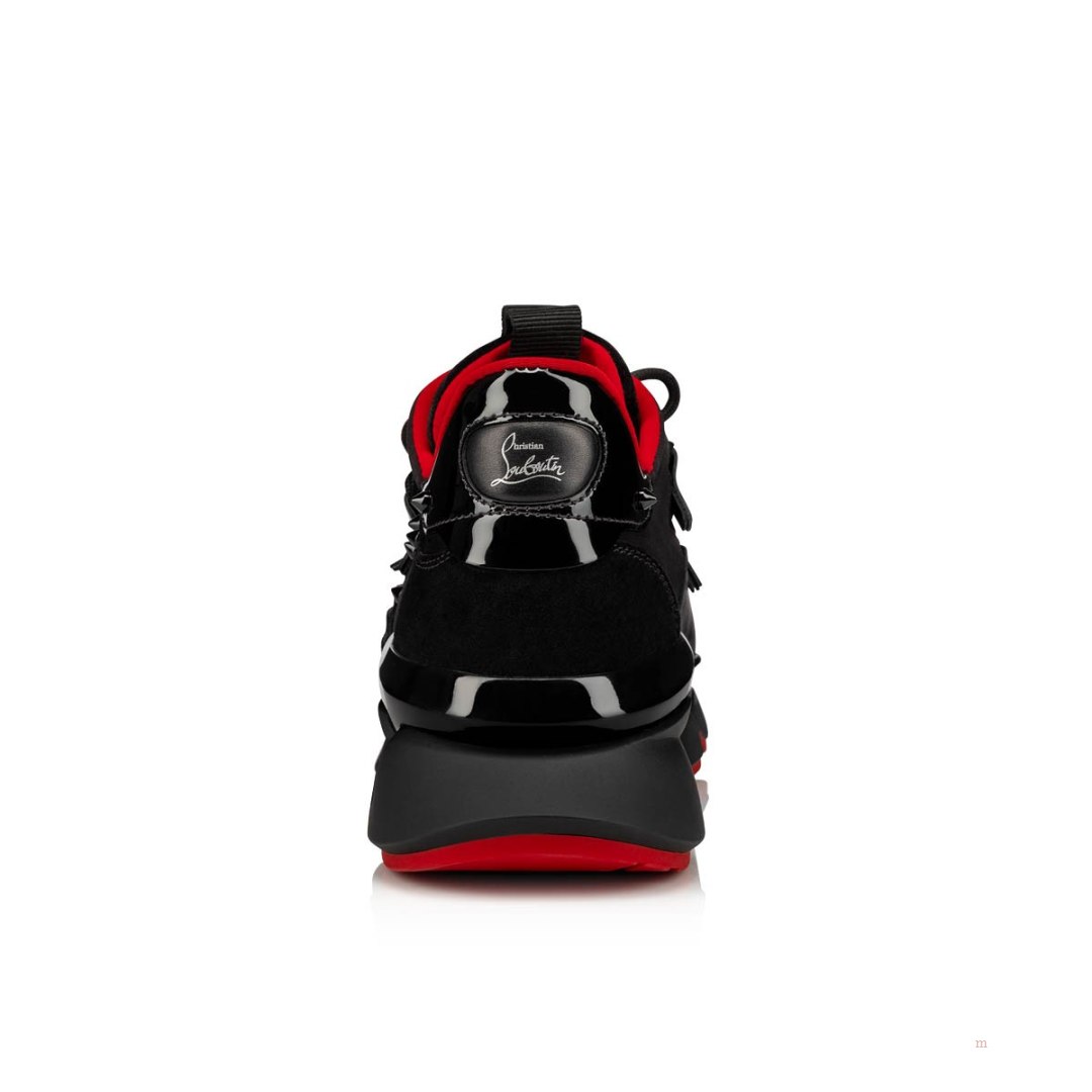 Christian Louboutin Red-Runner Men's Sneakers Black | IUPOQJ679