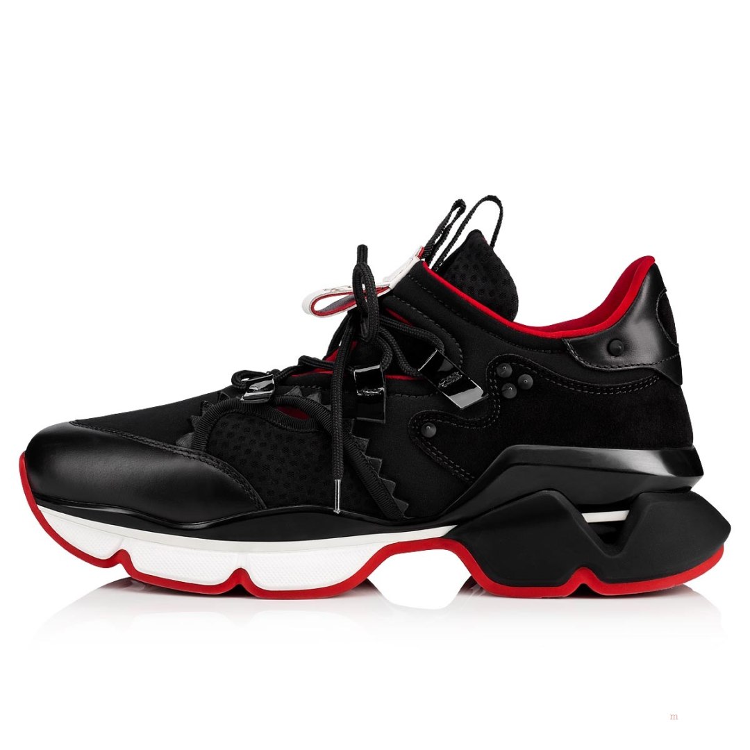 Christian Louboutin Red-Runner Men's Sneakers Black | YOJHSL549