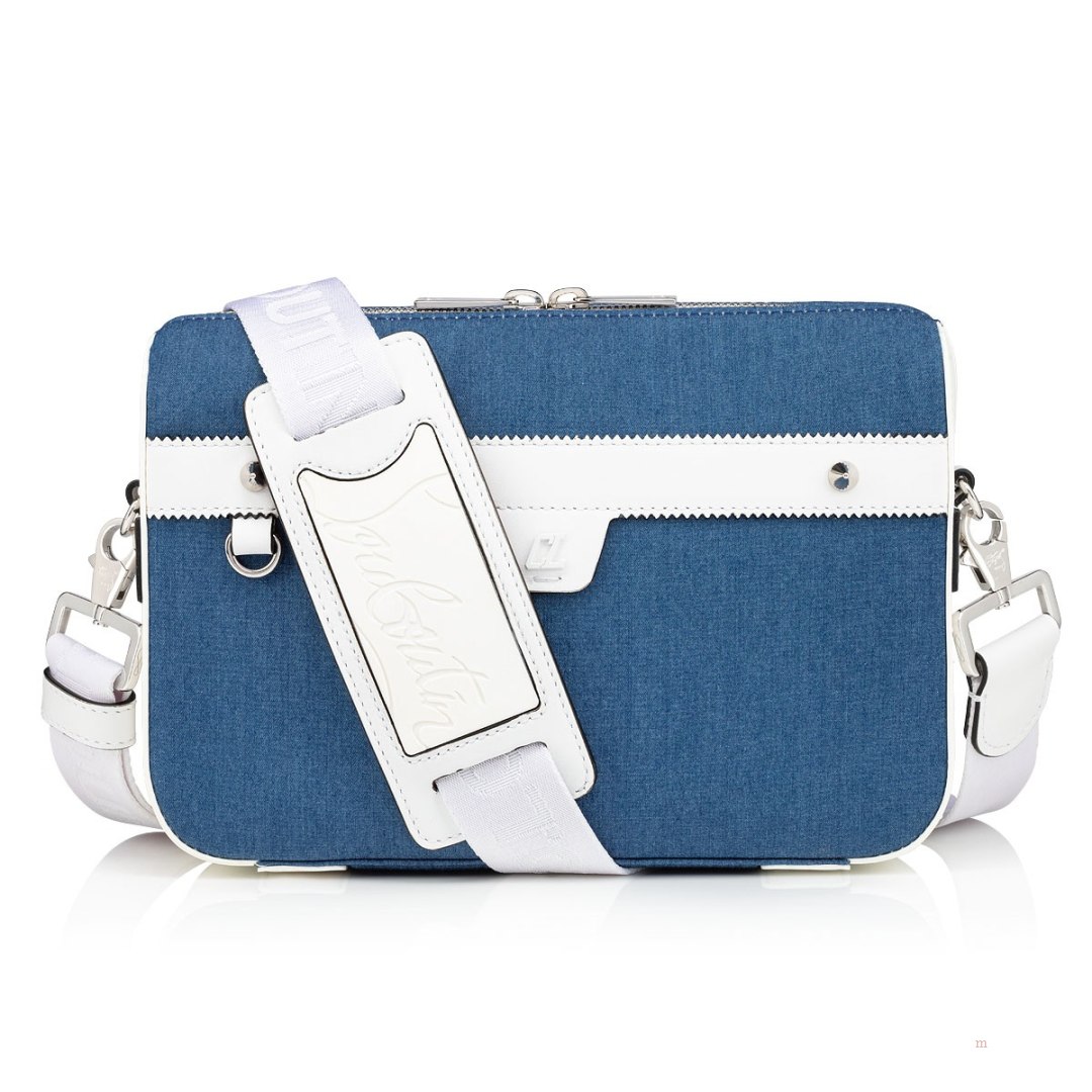 Christian Louboutin Ruisbuddy Men's Messenger Bag Blue | HJDEAP472