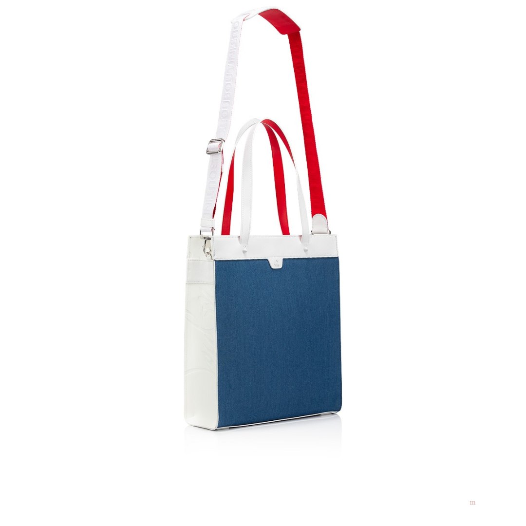 Christian Louboutin Ruistote Men's Tote Bag Blue | UKRWFT283