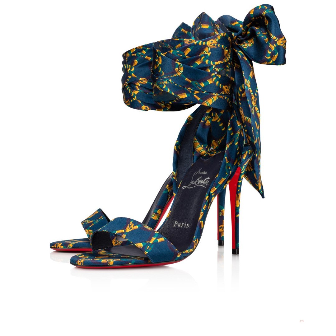 Christian Louboutin Sandale du Désert Women's Sandals Blue | SVAOTM594