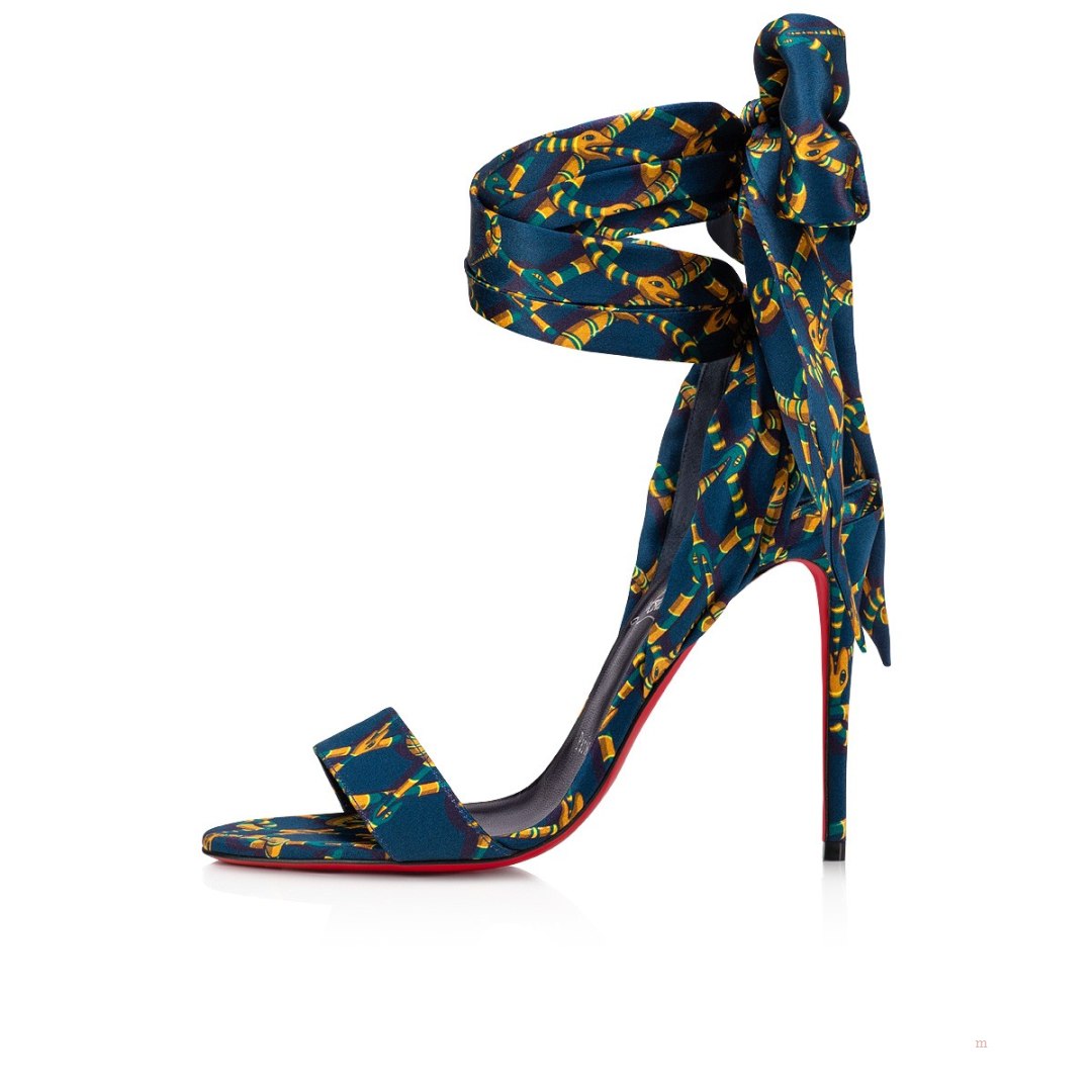 Christian Louboutin Sandale du Désert Women's Sandals Blue | SVAOTM594