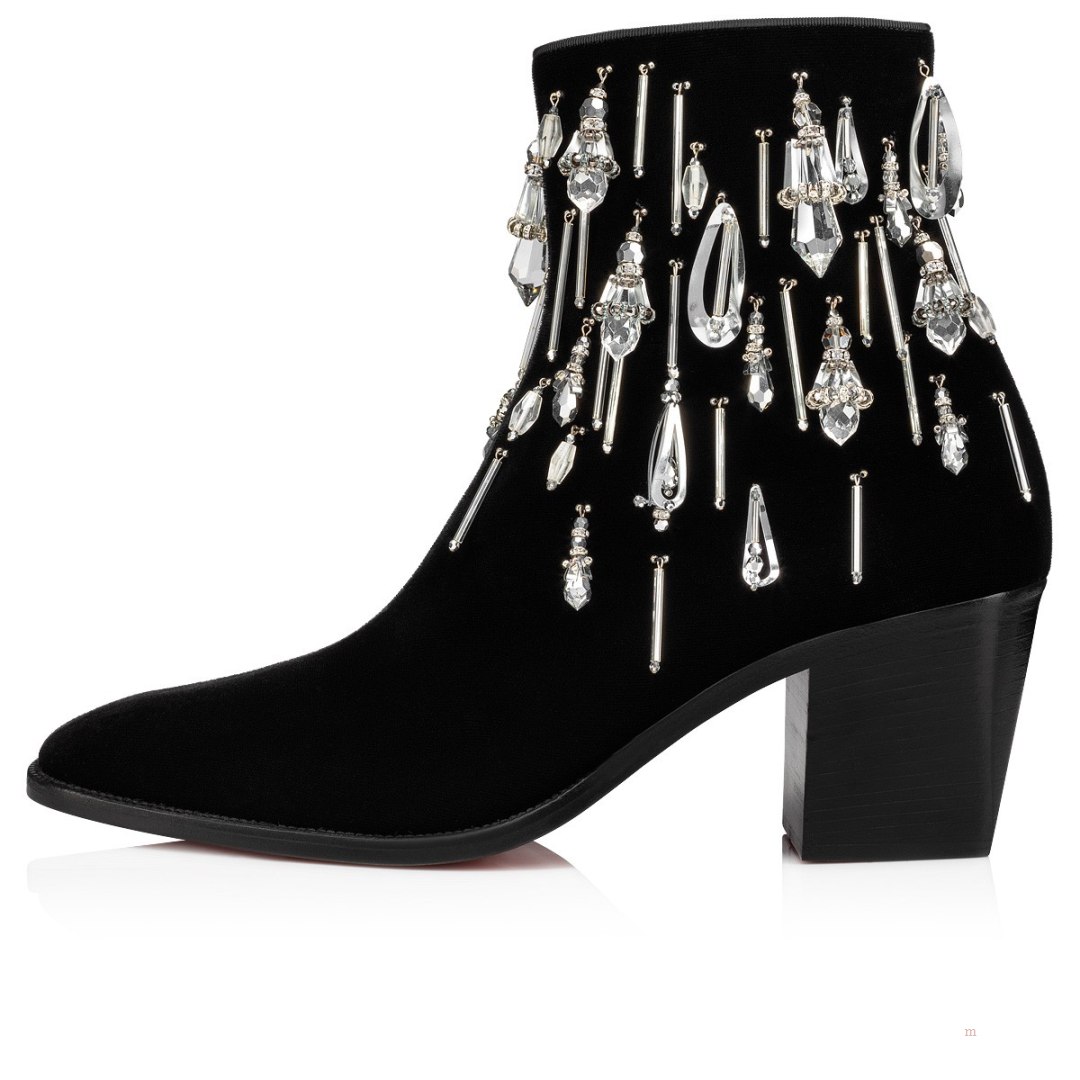 Christian Louboutin Save the Pampilla Men's Ankle Boots Black | PDJHFM738