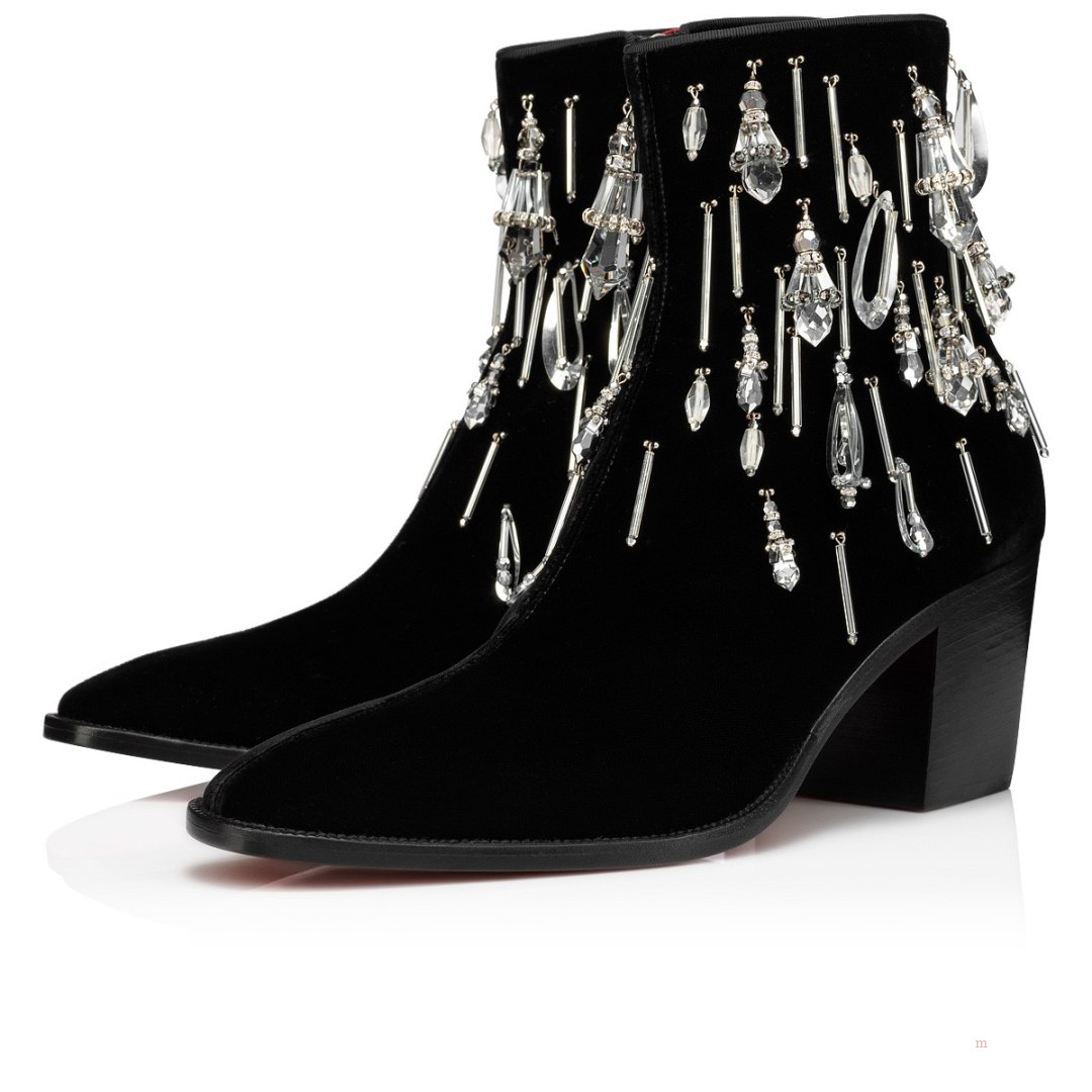 Christian Louboutin Save the Pampilla Men\'s Ankle Boots Black | PDJHFM738