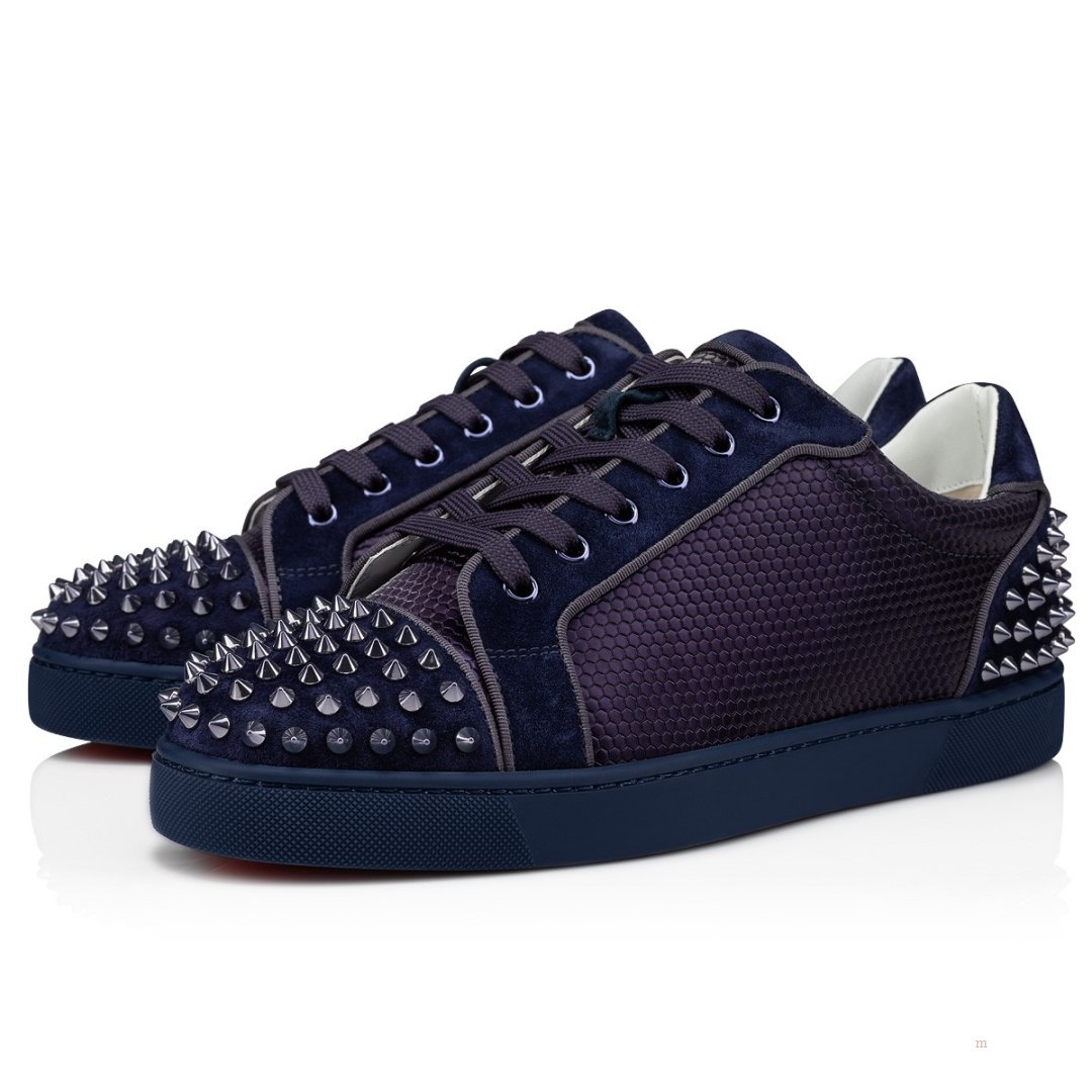 Christian Louboutin Seavaste 2 Men's Low Top Sneakers Blue | TXWYZU974