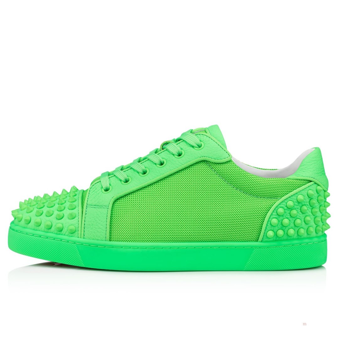 Christian Louboutin Seavaste 2 Men's Low Top Sneakers Green | WZHURE302