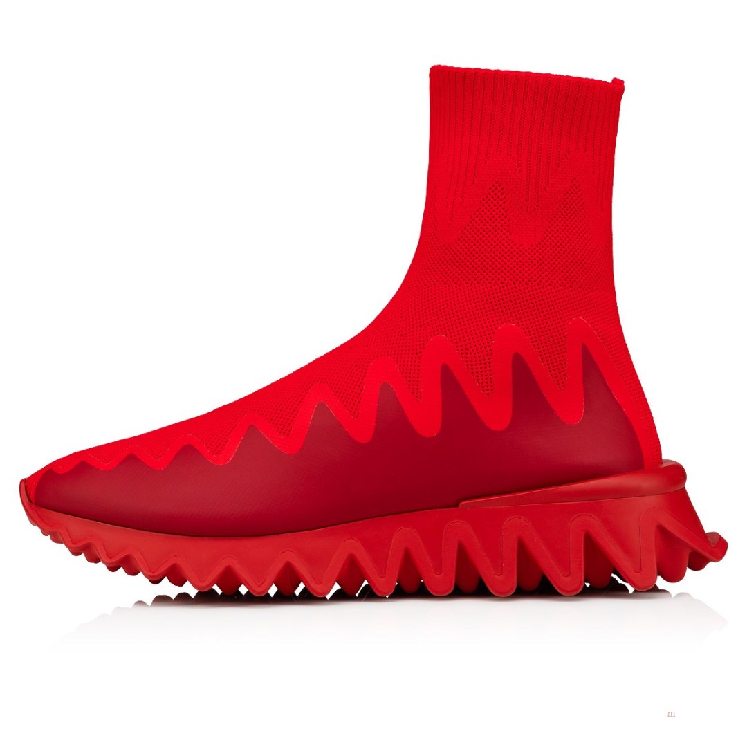 Christian Louboutin Sharky Sock Men's Sneakers Red | KDUMBS479