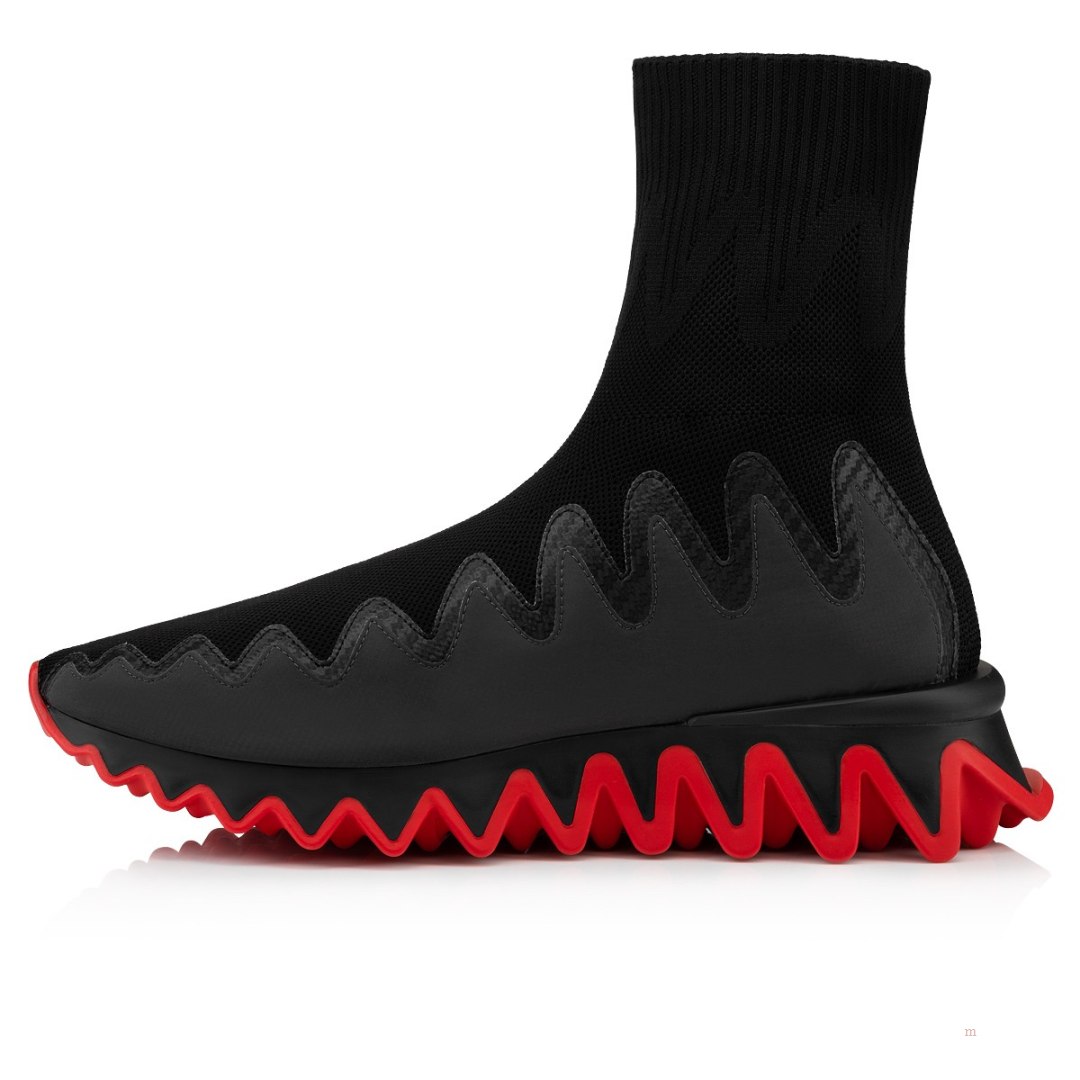 Christian Louboutin Sharky Sock Men's Sneakers Black | MXKFDY956