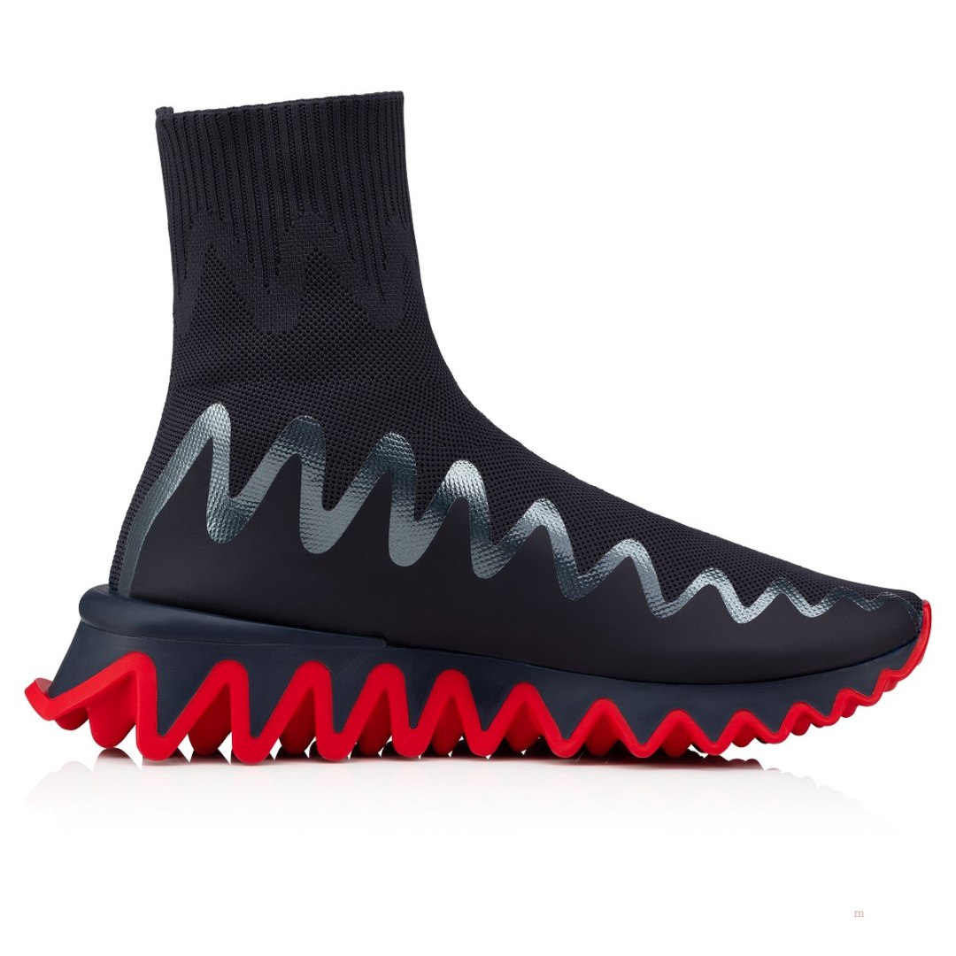 Christian Louboutin Sharky Sock Men's Sneakers Grey | XCGHZQ794