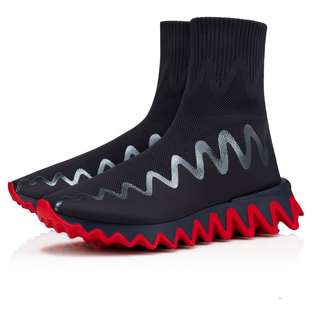 Christian Louboutin Sharky Sock Men\'s Sneakers Grey | XCGHZQ794