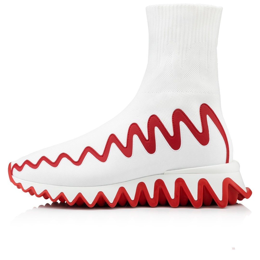 Christian Louboutin Sharky Sock Women's Sneakers White | IVASBE516