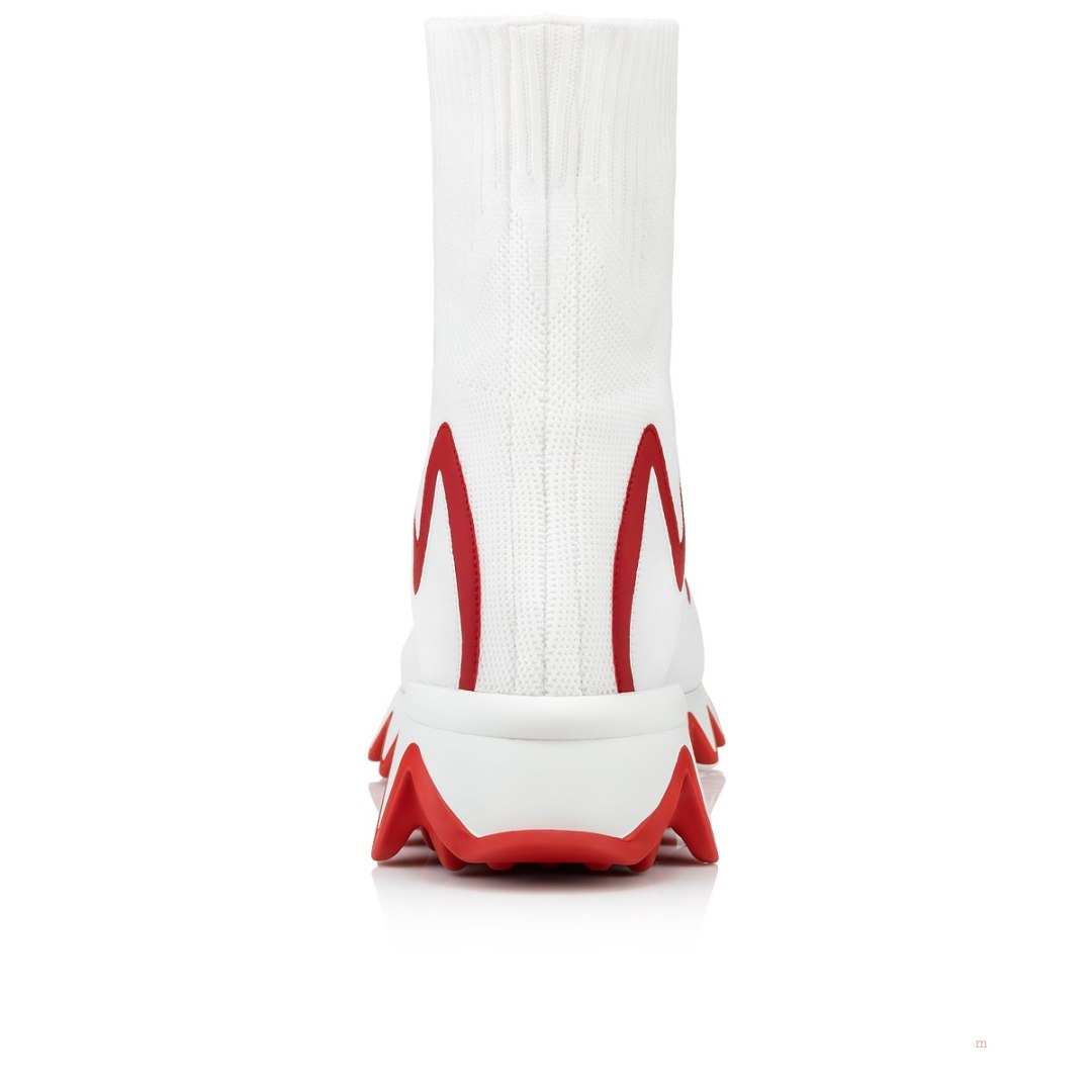 Christian Louboutin Sharky Sock Women's Sneakers White | IVASBE516