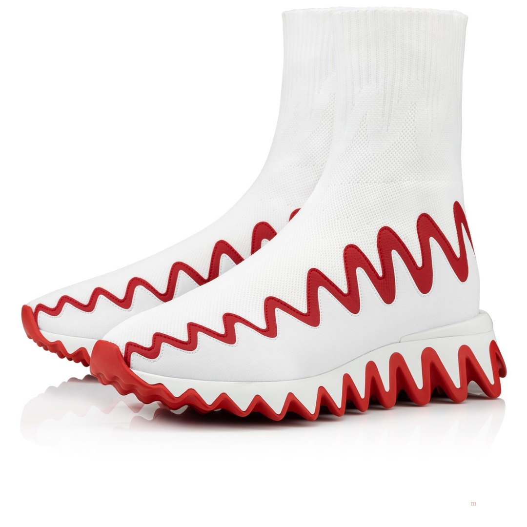 Christian Louboutin Sharky Sock Women\'s Sneakers White | IVASBE516