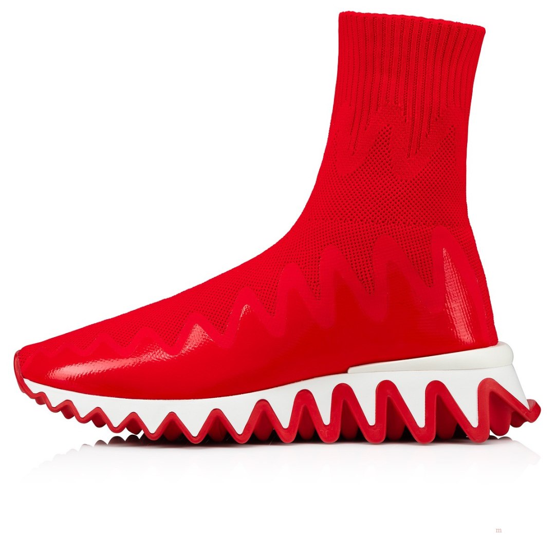 Christian Louboutin Sharky Sock Women's Sneakers Red | TFPHLD431