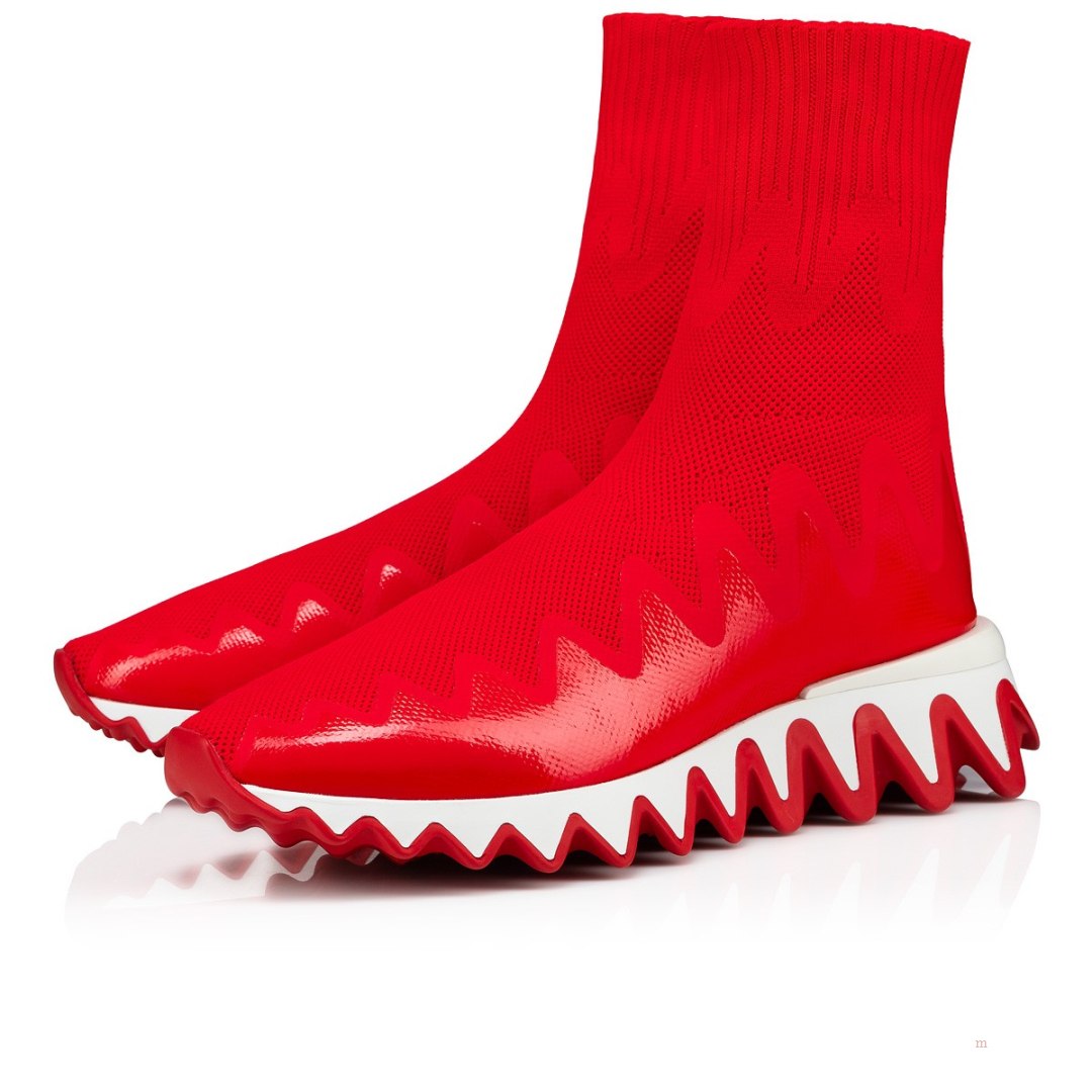 Christian Louboutin Sharky Sock Women\'s Sneakers Red | TFPHLD431