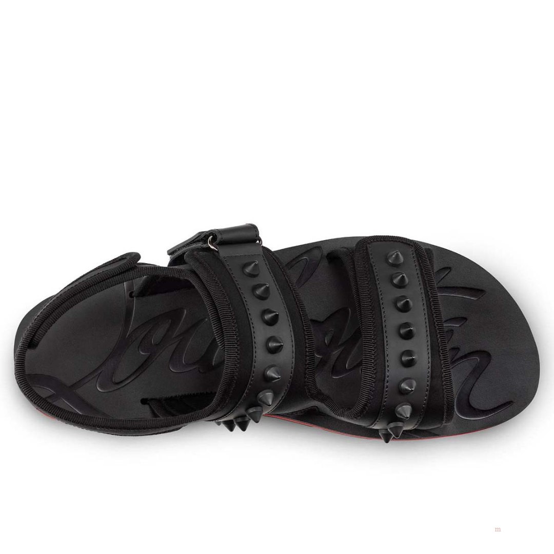 Christian Louboutin Siwa Men's Sandals Black | FAJGOT651