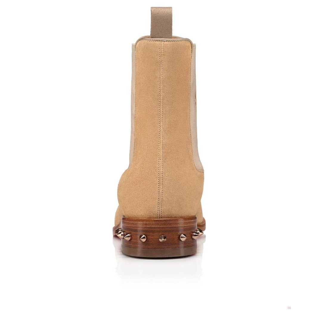 Christian Louboutin So Samson Men's Leather Boots Beige | OCEIZY416