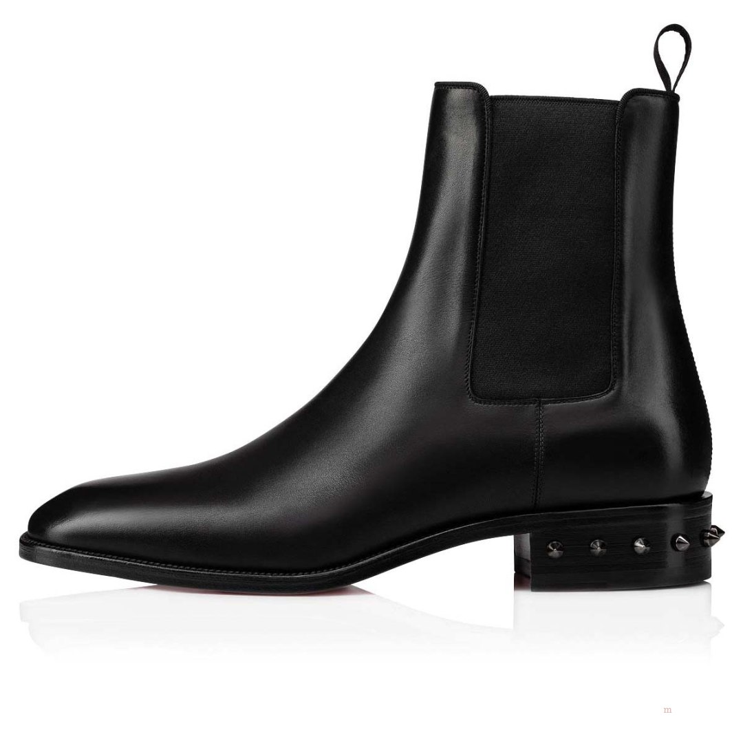 Christian Louboutin So Samson Men's Leather Boots Black | SAGUJC217