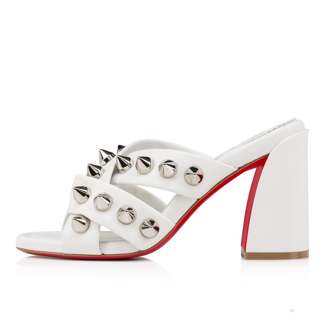 Christian Louboutin Spika Club Women's Sandals White | ZVMGQR918