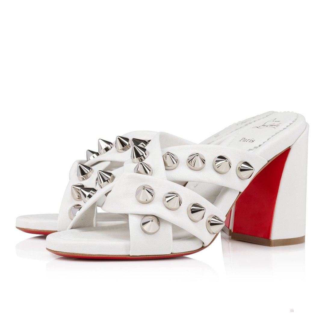 Christian Louboutin Spika Club Women\'s Sandals White | ZVMGQR918