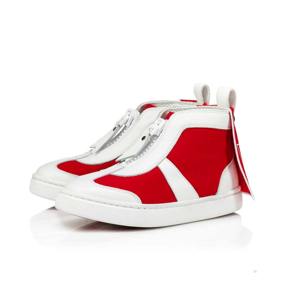 Christian Louboutin Super Loubi Boys' High Top Sneakers Red | RSAVET954