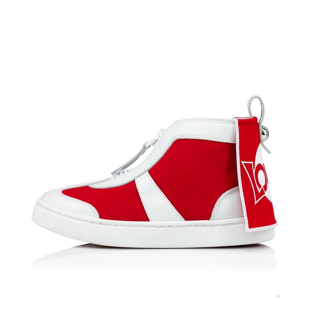 Christian Louboutin Super Loubi Boys' High Top Sneakers Red | RSAVET954