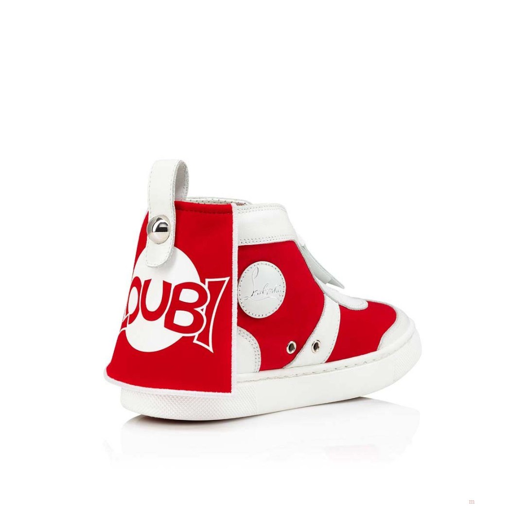 Christian Louboutin Super Loubi Boys' High Top Sneakers Red | RSAVET954