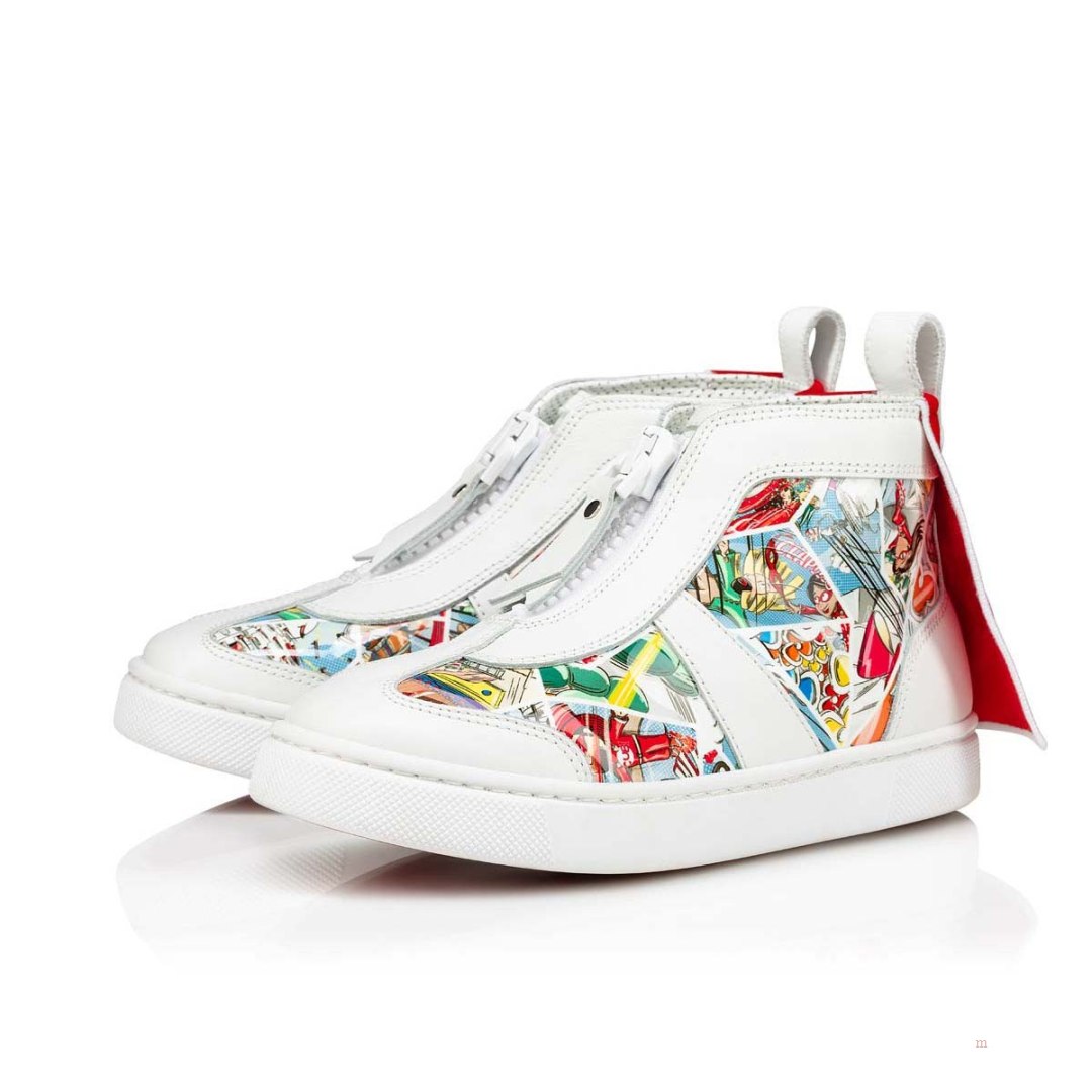 Christian Louboutin Super Loubi Boys' High Top Sneakers Multicolor | SFXEMU175