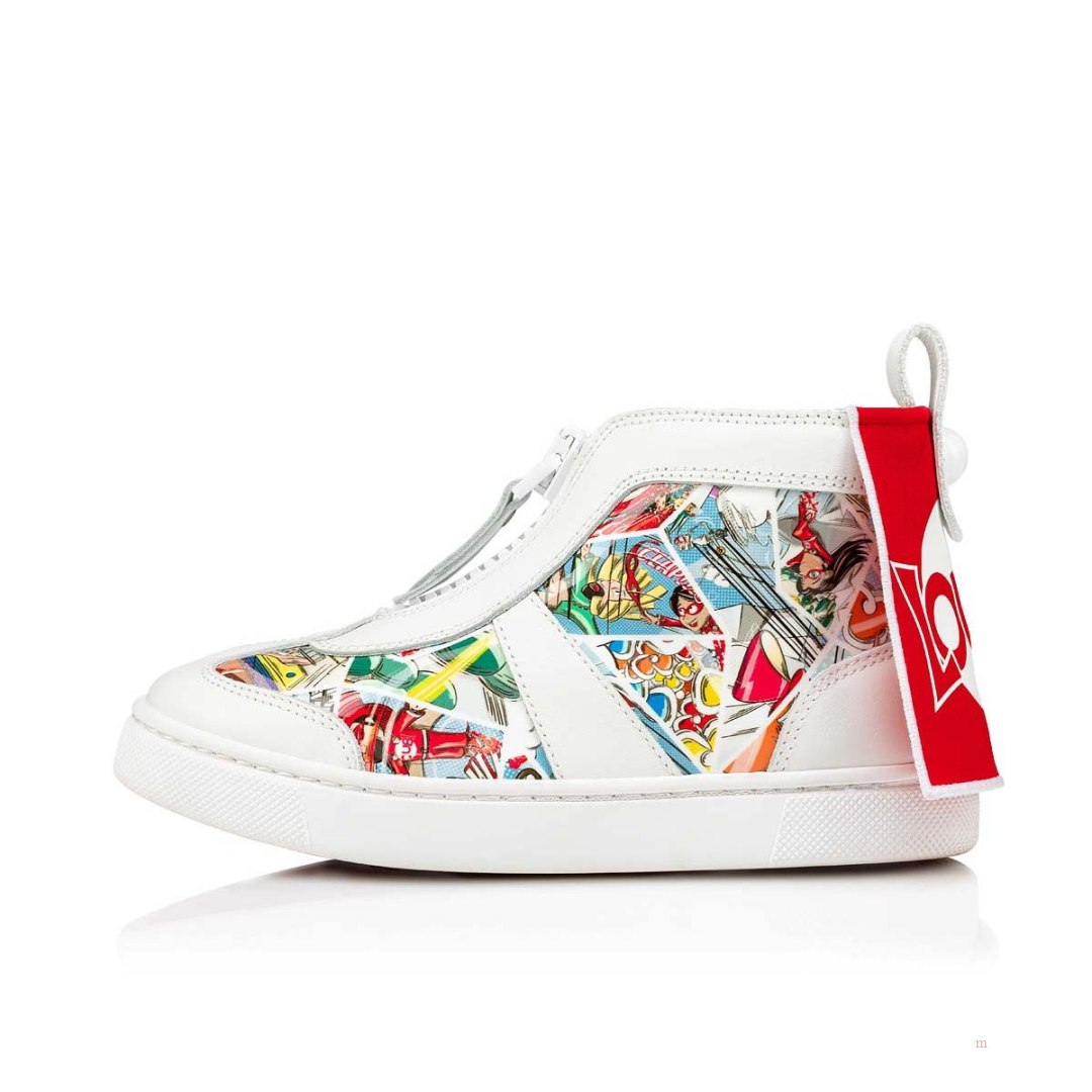 Christian Louboutin Super Loubi Boys' High Top Sneakers Multicolor | SFXEMU175