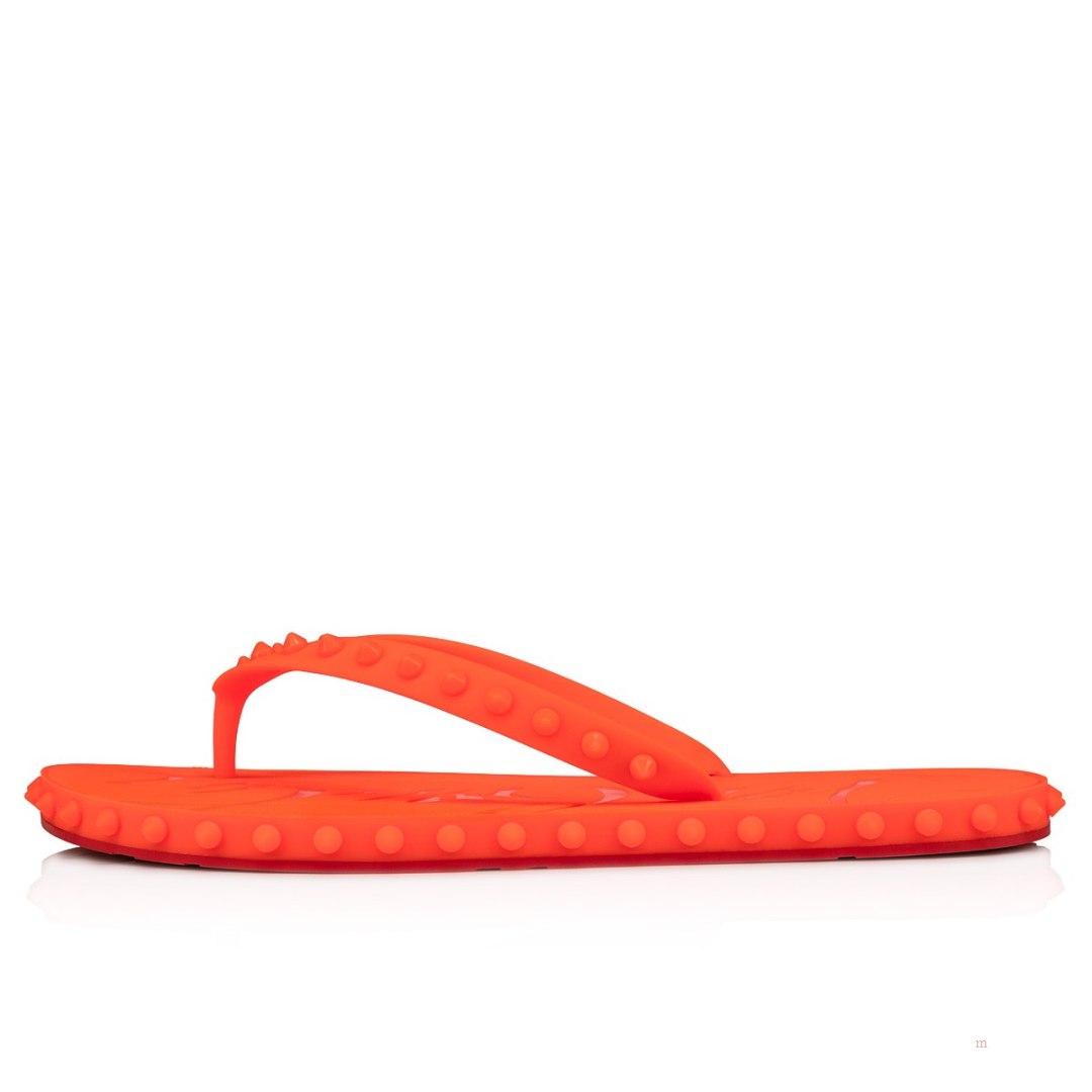 Christian Louboutin Super Loubi Flip Men's Flip Flops Orange | DQGYEZ560