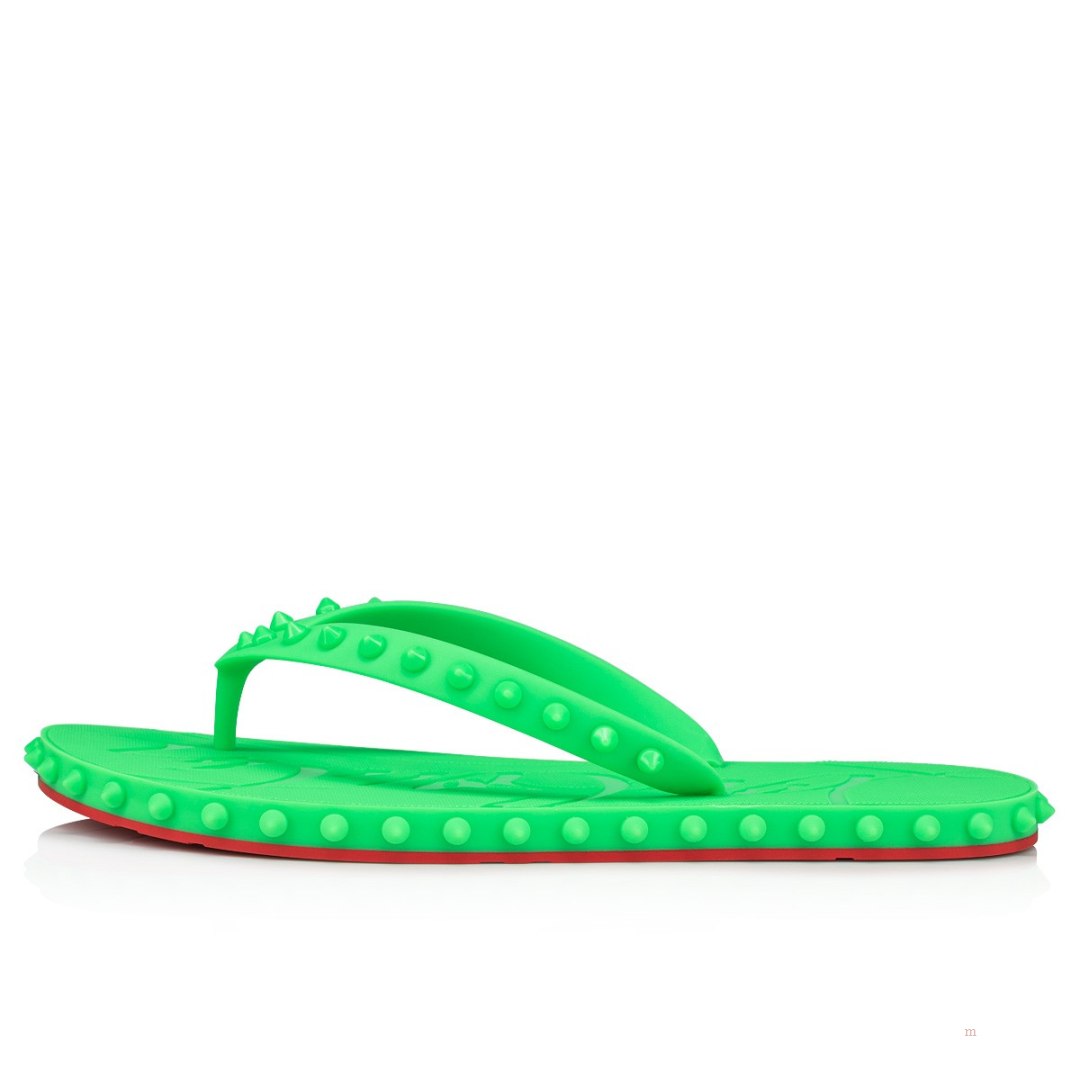 Christian Louboutin Super Loubi Flip Men's Flip Flops Green | XJFKNO917