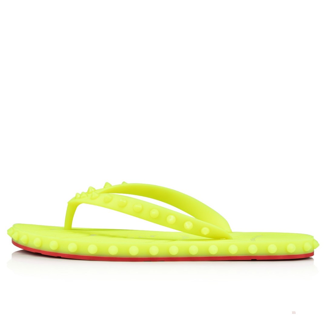 Christian Louboutin Super Loubi Flip Women's Sandals Yellow | BXETIF635