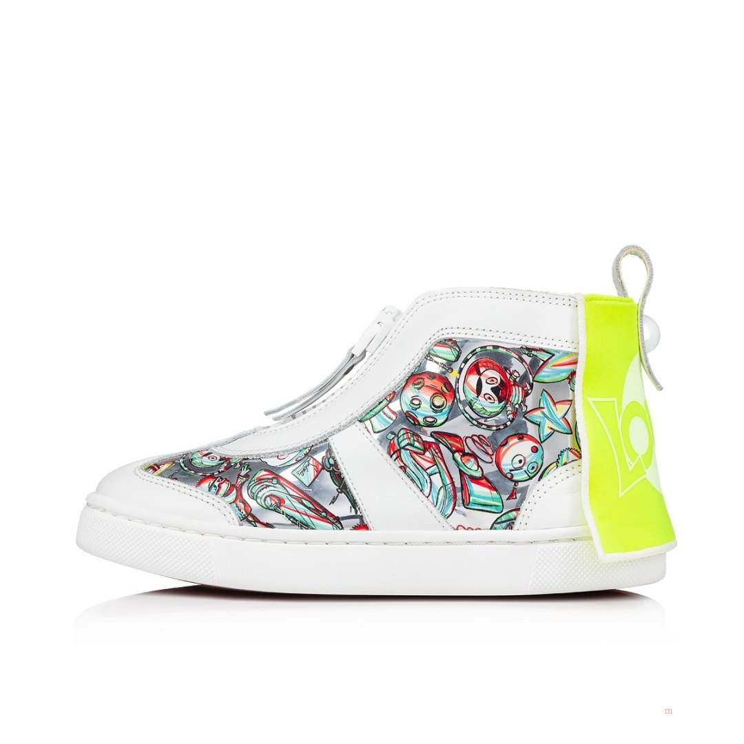 Christian Louboutin Super Loubi Girls' High Top Sneakers Yellow | MBKXJF015