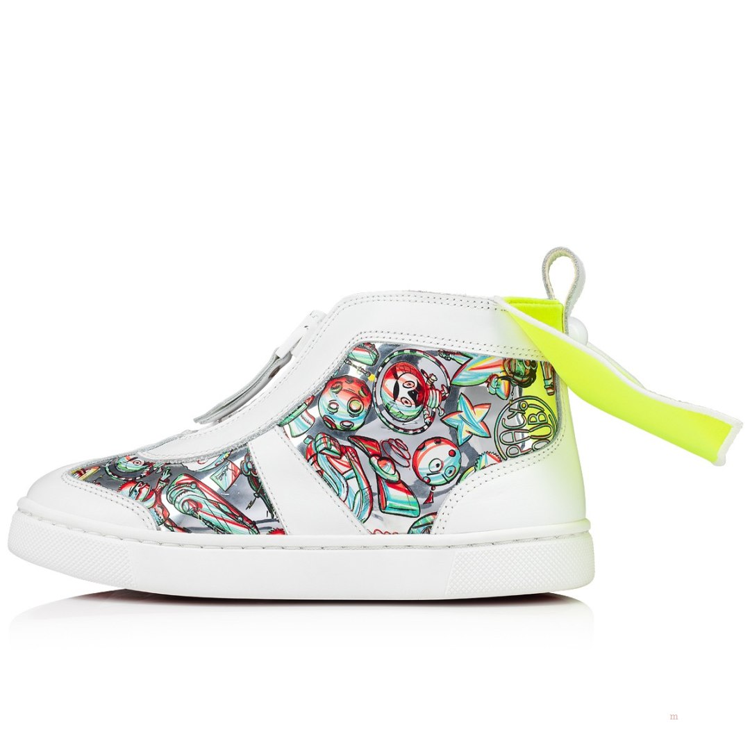 Christian Louboutin Super Loubi Girls' High Top Sneakers Yellow | MBKXJF015